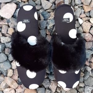 New Victoria's secret VS polka dot slippers small